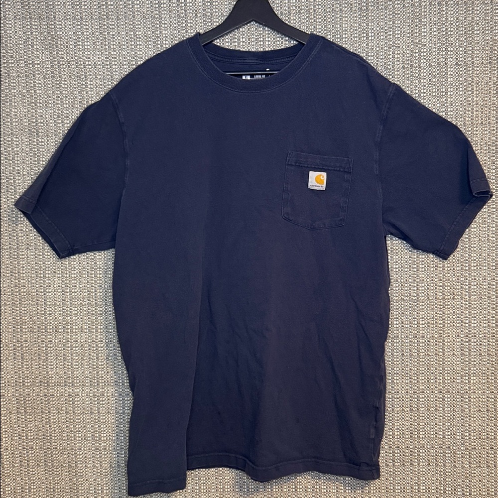 Carhartt Men's Blue‎ Short Sleeve Tee Loose Fit Oversize 100% cotton
